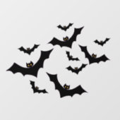 ハロウィーンの黒いコウモリの装飾 ウィンドウサイン (シート)