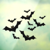 ハロウィーンの黒いコウモリの装飾 ウィンドウサイン (シート3)