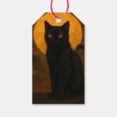 ハロウィーンの黒猫と収穫の月 スプーキーなエレガンス ギフトタグ (裏面)
