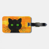 ハロウィーンの黒猫のぞき ラゲッジタグ (裏面横)