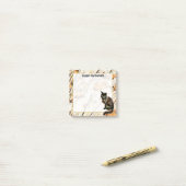 ハロウィーンの黒猫ペット写真ノート ポストイット (デスク上)