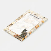 ハロウィーンの黒猫ペット写真ノート ポストイット (アングル)