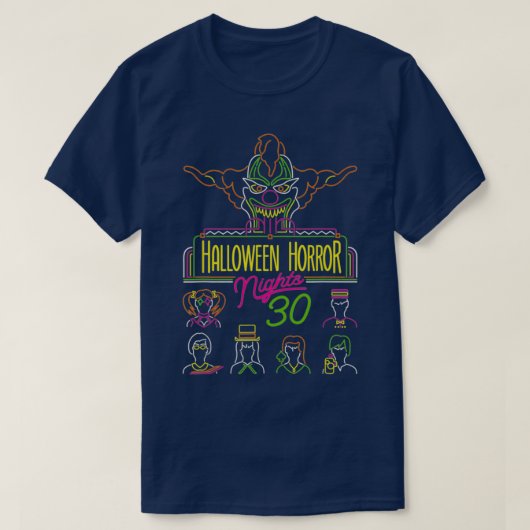 ハロウィーンの30年のホラーナイト Tシャツ (デザイン正面)