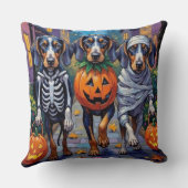 ハロウィーンのBluestickのトリックまたは治療 クッション (裏面)