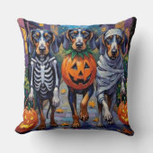 ハロウィーンのBluestickのトリックまたは治療 クッション (正面)