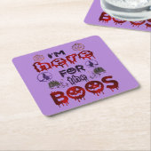 ハロウィーンはこちらボース スクエアペーパーコースター (アングル)