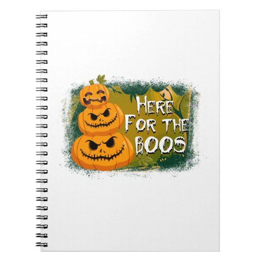 ハロウィーンはこちらBoos誕生日 ノートブック (正面)
