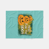 ハロウィーンはこちらBoos誕生日 フリースブランケット (正面(横))