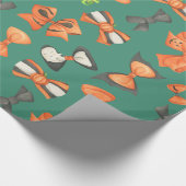 ハロウィーンはオレンジと黒で弓を引く ラッピングペーパー (角)