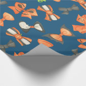 ハロウィーンはオレンジと黒で弓を引く ラッピングペーパー (角)