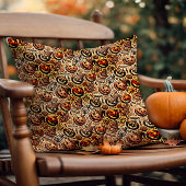 ハロウィーンはオレンジ色の茶色を願スタイリッシュう クッション