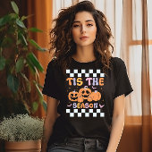 ハロウィーンはシーズンの不気味なカボチャ Tシャツ