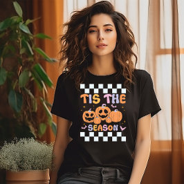 ハロウィーンはシーズンの不気味なカボチャ Tシャツ