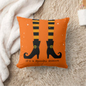 ハロウィーンはシーズン不気味スの魔女パーソナライズされた クッション (ブランケット)