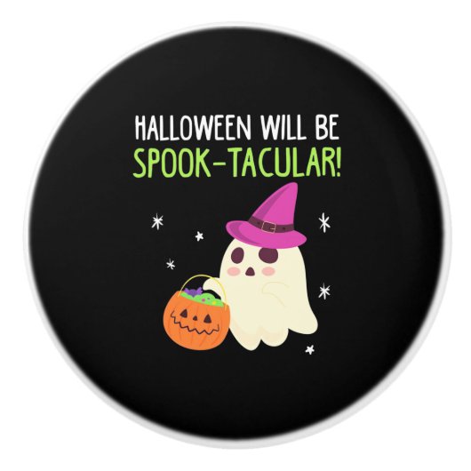 ハロウィーンはタックな雰囲気だ セラミックノブ (正面)