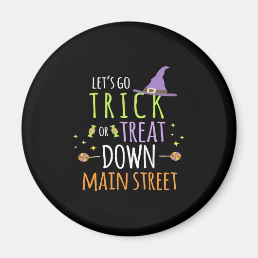 ハロウィーンはトリックや治療に行こう マグネット (正面)