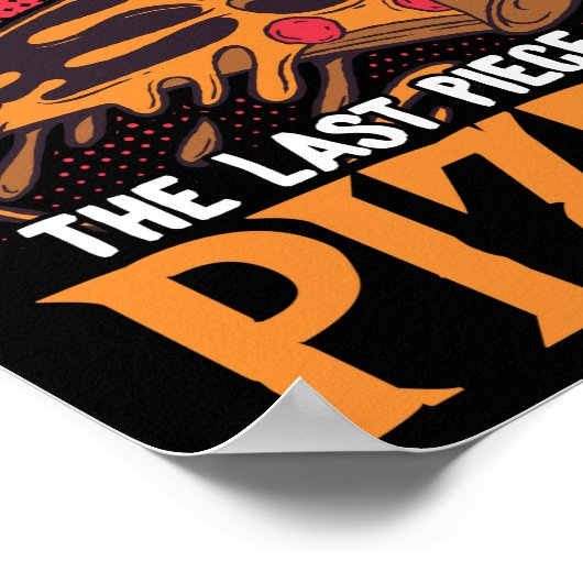 ハロウィーンはピザほど怖いものはない ポスター (角)