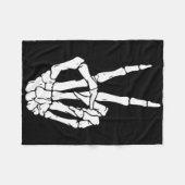 ハロウィーンは常にCkシャツスケッ来クを持つパパだ フリースブランケット (正面(横))