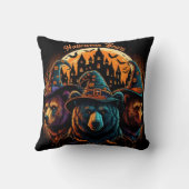 ハロウィーンは帽子をかぶっ祝た! クッション (裏面)