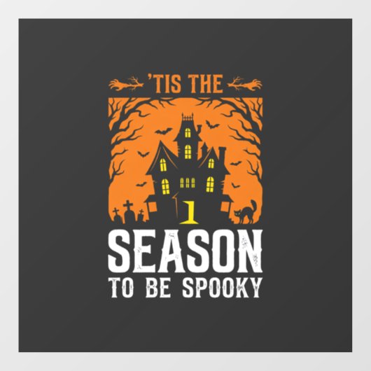 ハロウィーンは怖いものを見る時期デザイン_1 ウィンドウサイン (シート)