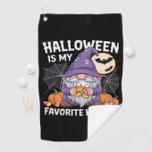 ハロウィーンは私のお気に入りのホリデーカボチャキャンディーコル ゴルフタオル (インサイチュ)