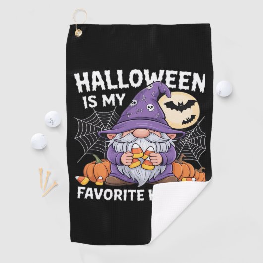 ハロウィーンは私のお気に入りのホリデーカボチャキャンディーコル ゴルフタオル (インサイチュ)