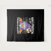 ハロウィーンは私のお気に入りのホリデーカボチャキャンディーコル タペストリー (正面(横))