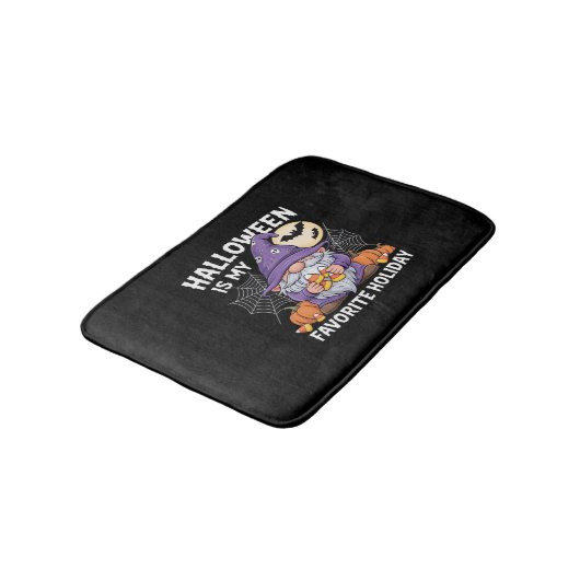 ハロウィーンは私のお気に入りのホリデーカボチャキャンディーコル バスマット (アングル)