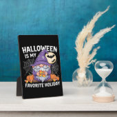 ハロウィーンは私のお気に入りのホリデーカボチャキャンディーコル フォトプラーク (側面)