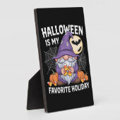 ハロウィーンは私のお気に入りのホリデーカボチャキャンディーコル フォトプラーク (側面)