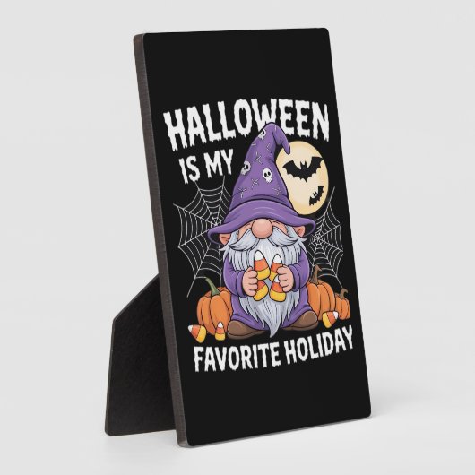 ハロウィーンは私のお気に入りのホリデーカボチャキャンディーコル フォトプラーク (側面)