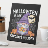 ハロウィーンは私のお気に入りのホリデーカボチャキャンディーコル 台座サイン (インサイチュ)