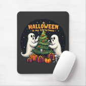 ハロウィーンは私のクリスマスおもしろい幽霊クリスマスサンタ マウスパッド (マウス)
