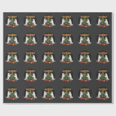 ハロウィーンは私のクリスマスおもしろい幽霊クリスマスサンタ ラッピングペーパー (フラット)