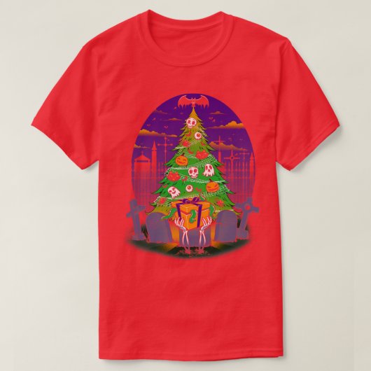 ハロウィーンは私のクリスマスの醜いセーターTobe Fonseca Tシャツ (デザイン正面)