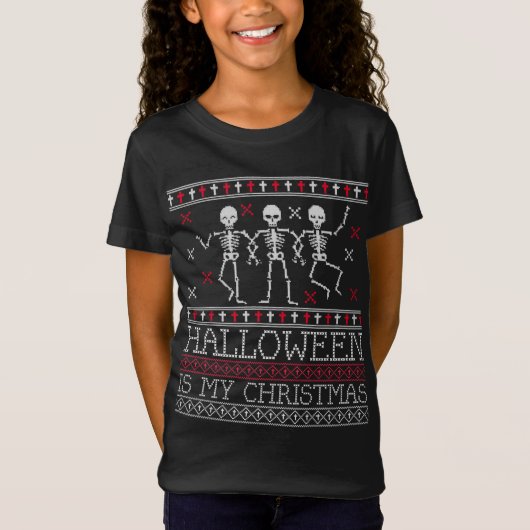 ハロウィーンは私のクリスマス面白いハロウィーン醜いSwe Tシャツ (正面)