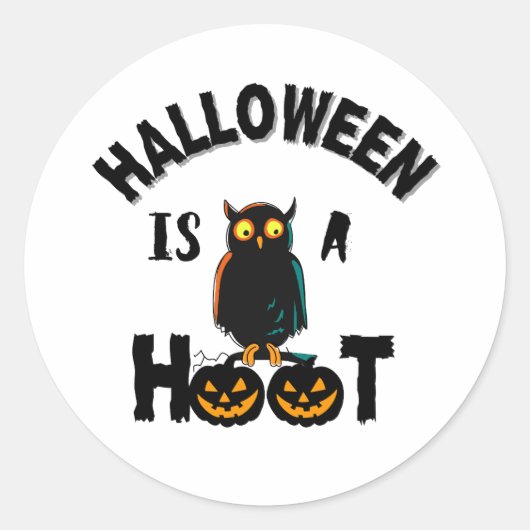 ハロウィーンは笑いだけのための楽しみだ ラウンドシール (正面)