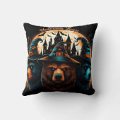 ハロウィーンは魔法の夜の衣装を着たクマ クッション (裏面)