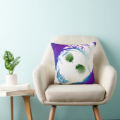 ハロウィーンひび割れたスカルと魔法カラー2 クッション (椅子)