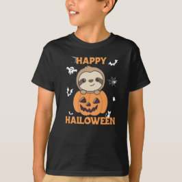 ハロウィーンへのカボチャの甘いナマケモノの欠点 Tシャツ