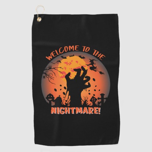 ハロウィーンへようこそ悪夢 ゴルフタオル (正面)