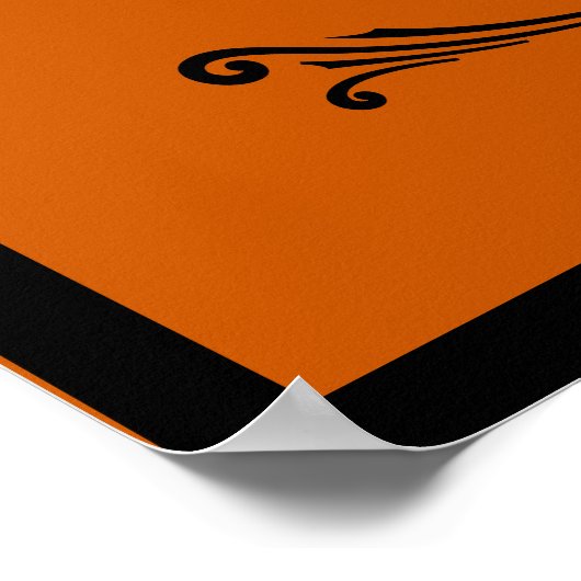 ハロウィーンへようこそ |オレンジ色の魔女のドアの長さ ポスター (角)