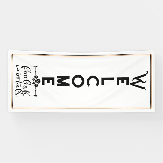 ハロウィーンへようこそ |愚かなドアの長さ 横断幕 (横)