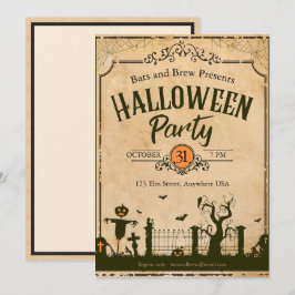 ハロウィーンほんの少し不気味パーティー 招待状