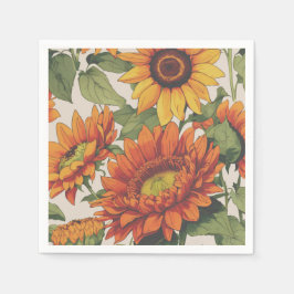 ハロウィーンまたは感謝祭秋ナプキン スタンダードカクテルナプキン