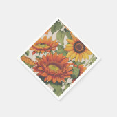 ハロウィーンまたは感謝祭秋ナプキン スタンダードカクテルナプキン (角)