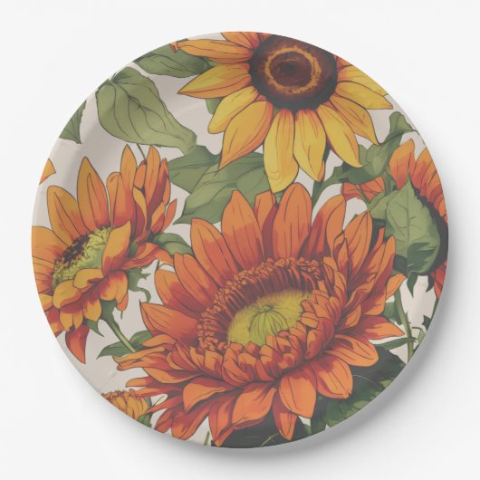 ハロウィーンまたは感謝祭秋ナプキン ペーパープレート (正面)