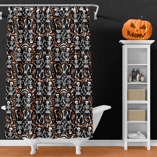ハロウィーンまたは死んだパーティー シャワーカーテン