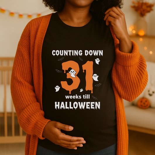 ハロウィーンまでのマタニティカウントダウン Tシャツ