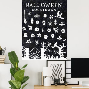 ハロウィーンまでの大きなカウントダウン ポスター